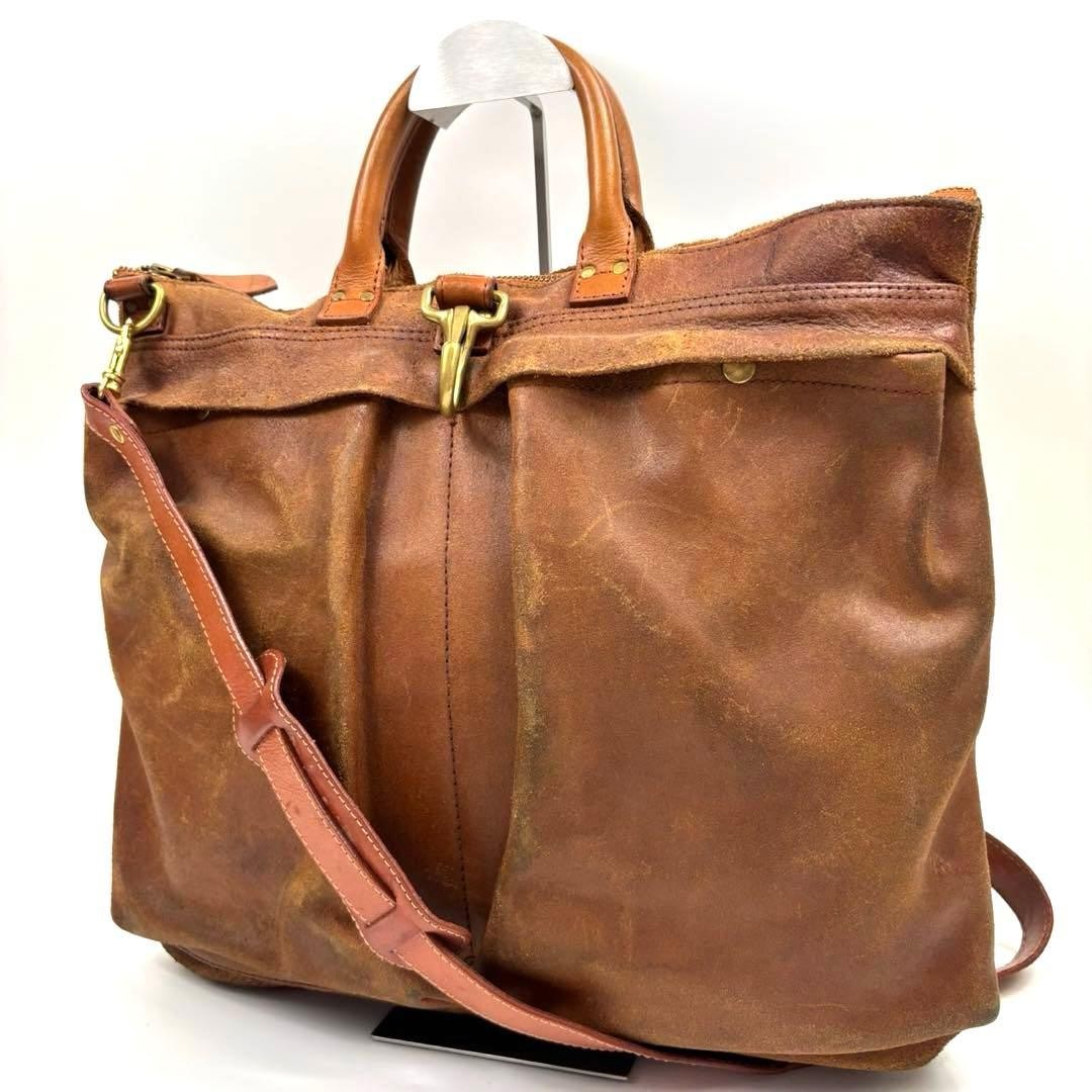 Vasco lightning 2-way helmet bag shoulder camel Japan used 07223