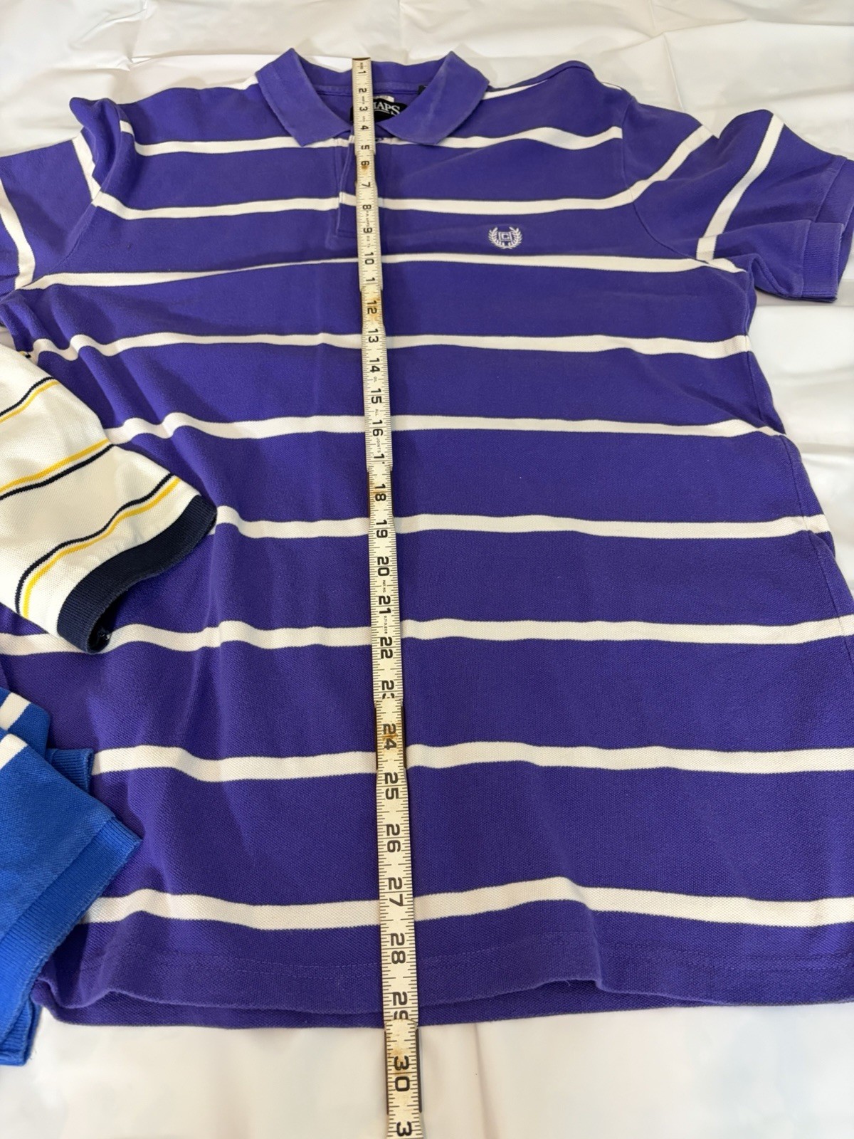 Vintage Chaps T Lauren Mens M Short Sleeve Striped Polo 80’s -90’s Golf Preppy