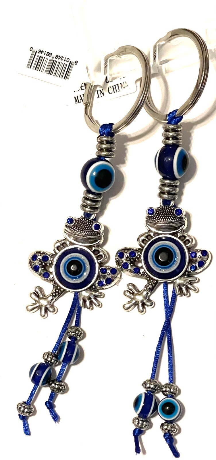 Wholesale Lot of 12 Lucky Frog Evil Blue Eye Keychains Set – Lucky Frog Design