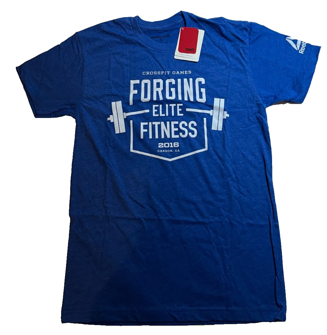 Reebok CrossFit Games 2016 “Forging Elite Fitness” T-Shirt – Blue – Size Small