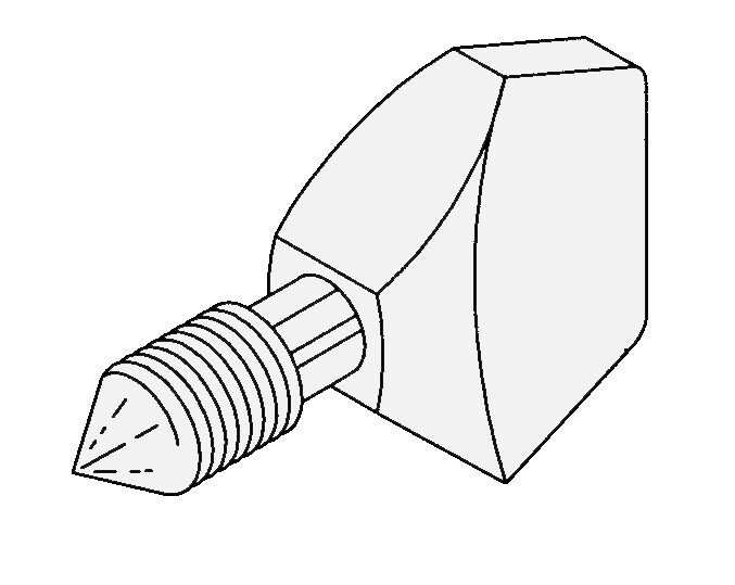Thumb Screw Bowl/Head Lock Knob 1 Inch Long Fitting Hobart Grinders 4632, 4732 R