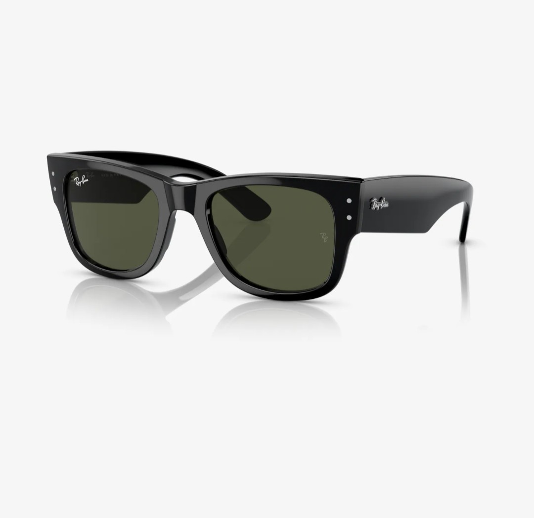 Ray-Ban RB 0840-S Mega Wayfarer Sunglasses Black/Blue