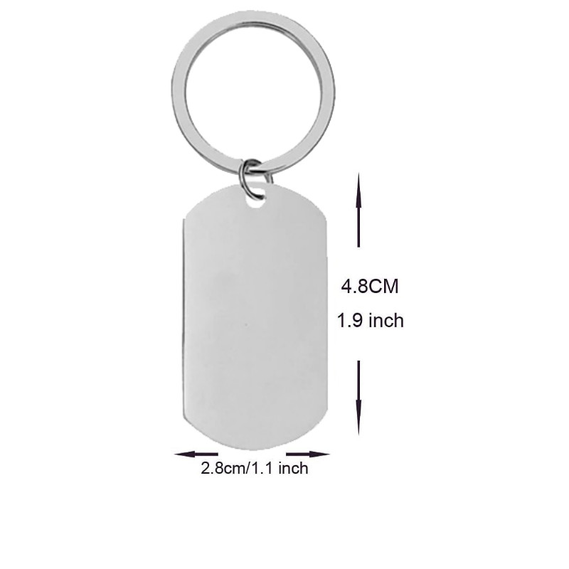 Multi-Functional Stainless Steel Dad Nutrition Fact Keychain Tag for Fathers Day