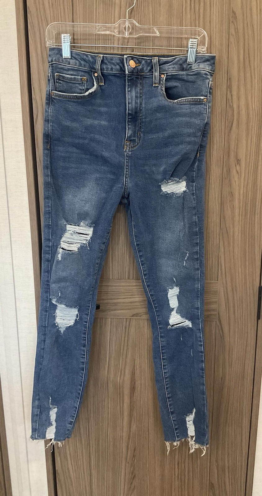 Forever 21 Womens Blue Jeans No Tags Size 28 Waist 30” Hip 26” Inseam