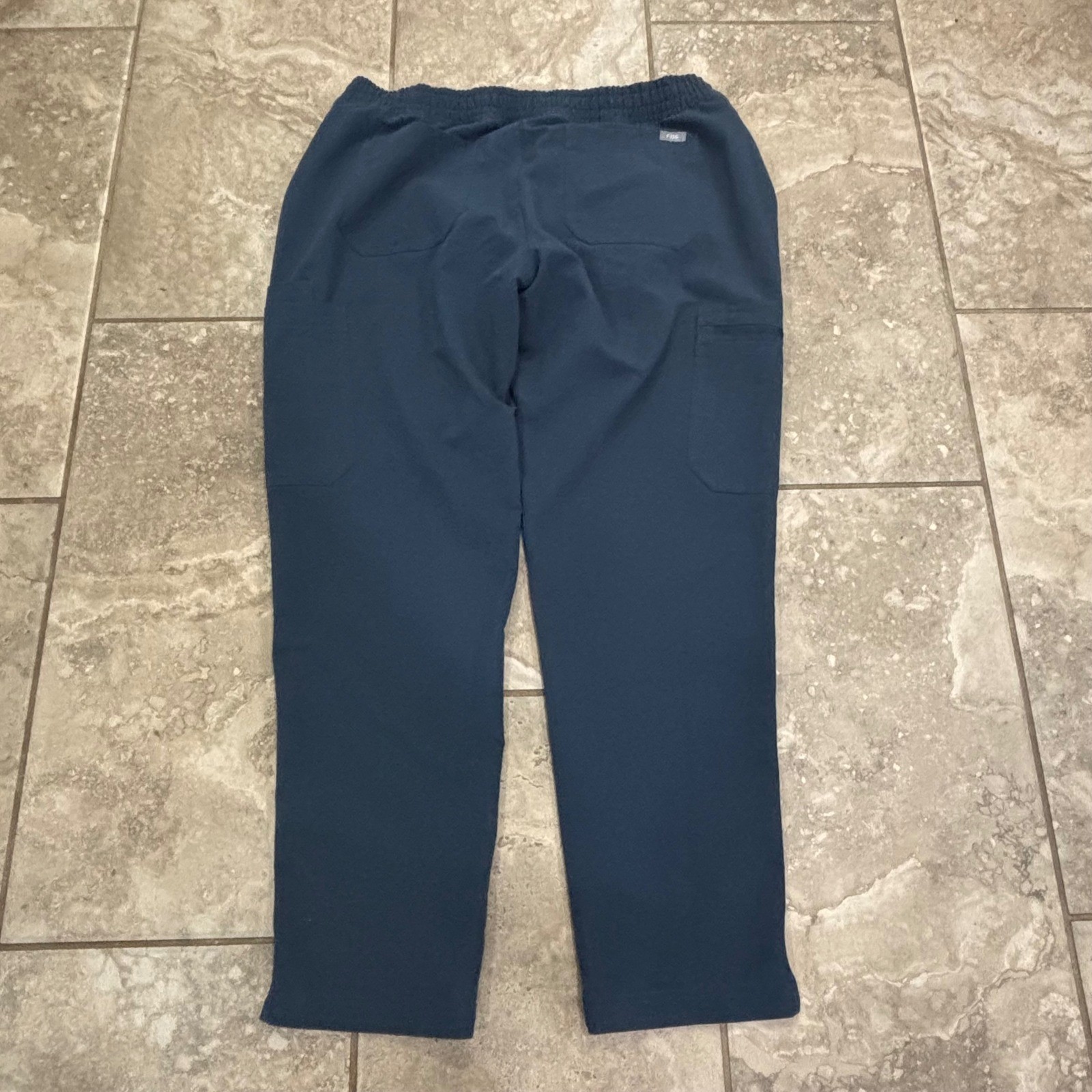FIGS Yola Maternity Scrub Pants Navy Blue Cargo Straight Leg W22SW2033 Large