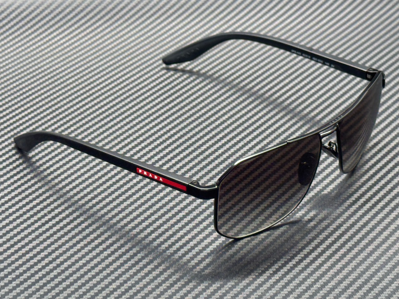 PRADA LINEA ROSSA PS A53S 1BO50O Matte Black Grey Gradient Men’s 62 mm Sunglasse
