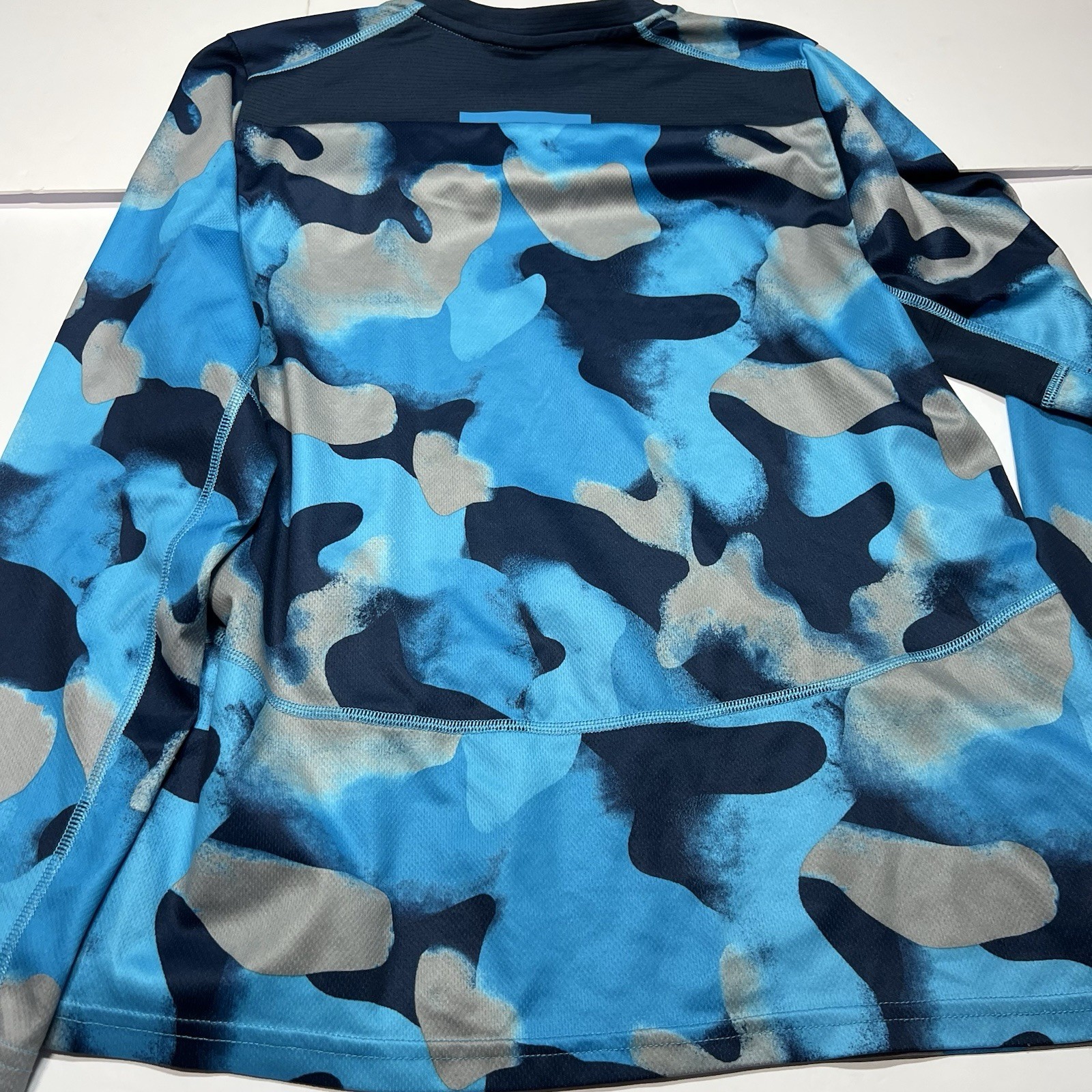 Russell Dri-Power 360 Moisture Wicking Blue Camo Long Sleeve Tee 2XL B&T
