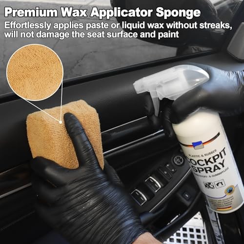 10PCS Car Cleaning Kit, Car Detailing Kit Interior Cleaner, Long Bristle Horse
