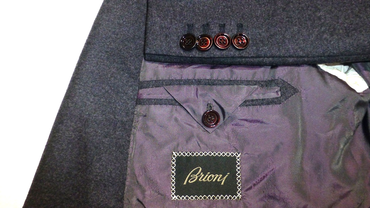 Brioni Blazer 50C/40S Purple Excellent Condition Jacket Sport Coat Gray