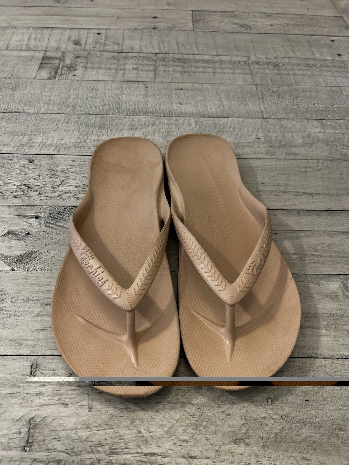 Archies Arch Support Flip Flops Sandals Women’s Size 12 Beige