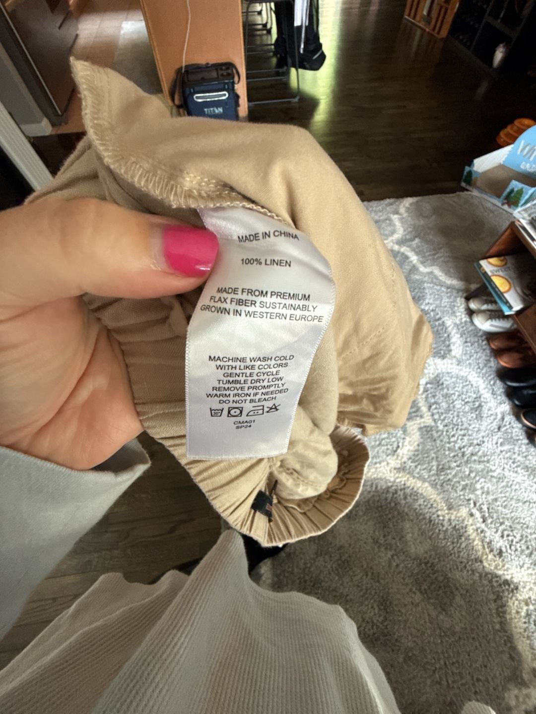 Quince 100% European Linen Pants in Driftwood