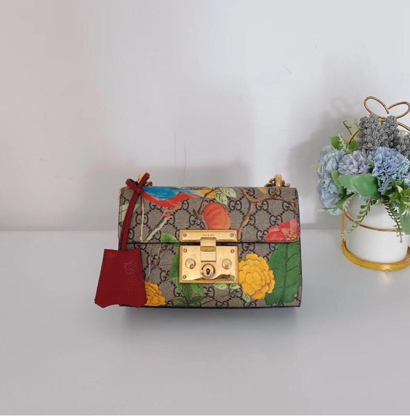 Authentic Gucci Padlock Floral Limited Edition Coated Canvas Crossbody Bag eBay