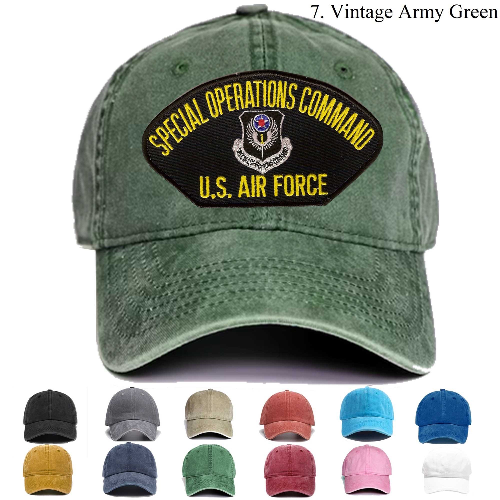 Embroidered Hat Air Force Special Operations Command, Veteran Cap, Trucker Hat