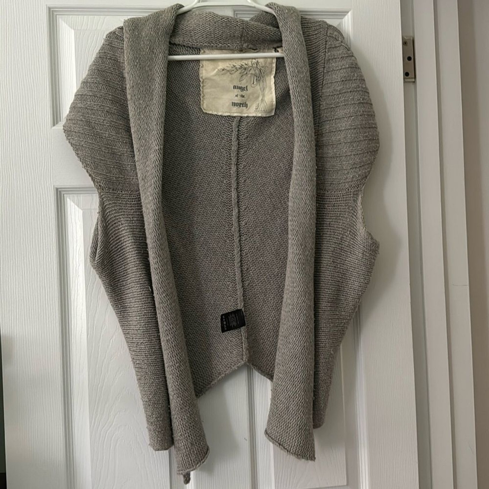 funky grey cape sweater – asymmetrical perfect for winter or fall