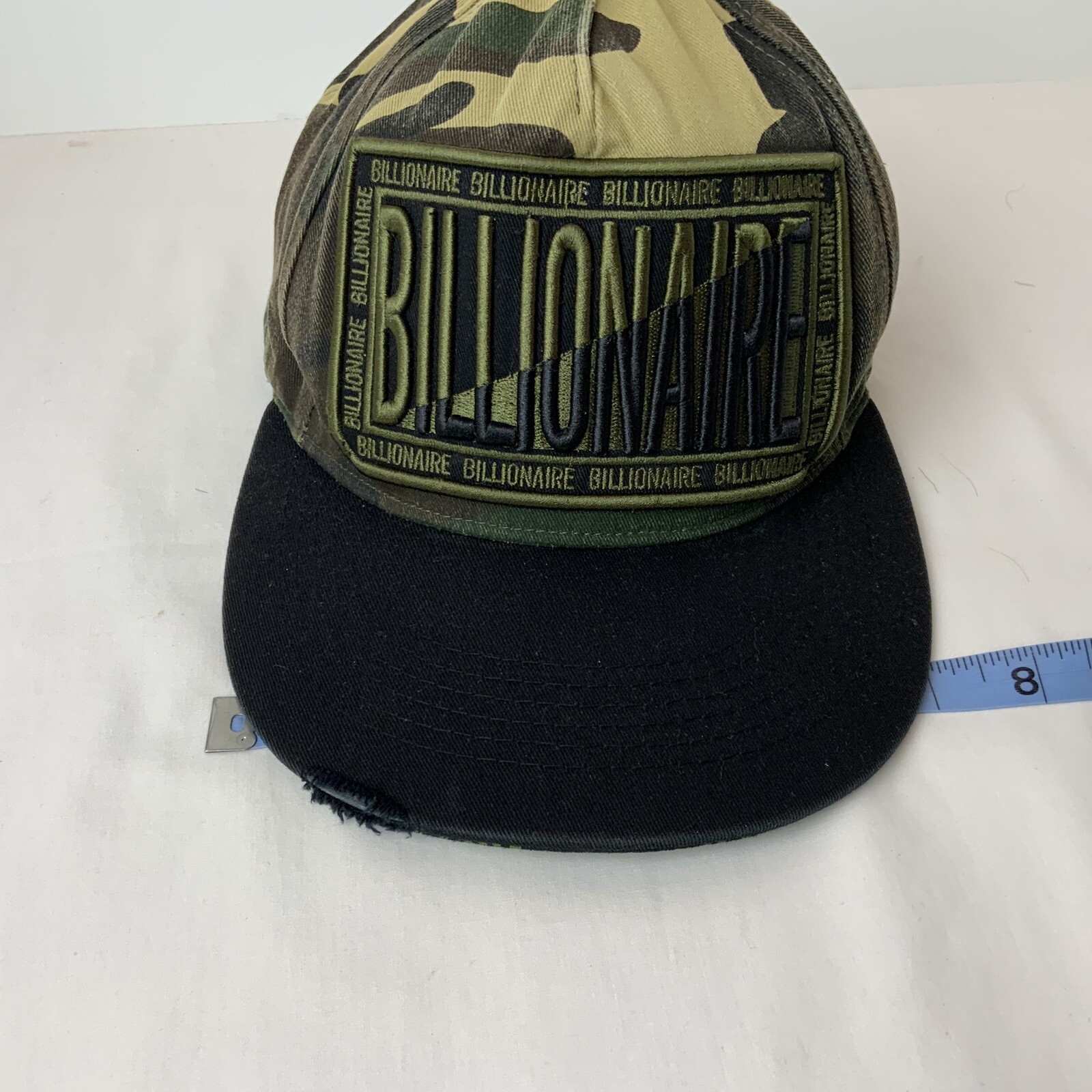 VTG Top Level “Billionaire” Camo Distressed Cotton SnapBack Cap Hat