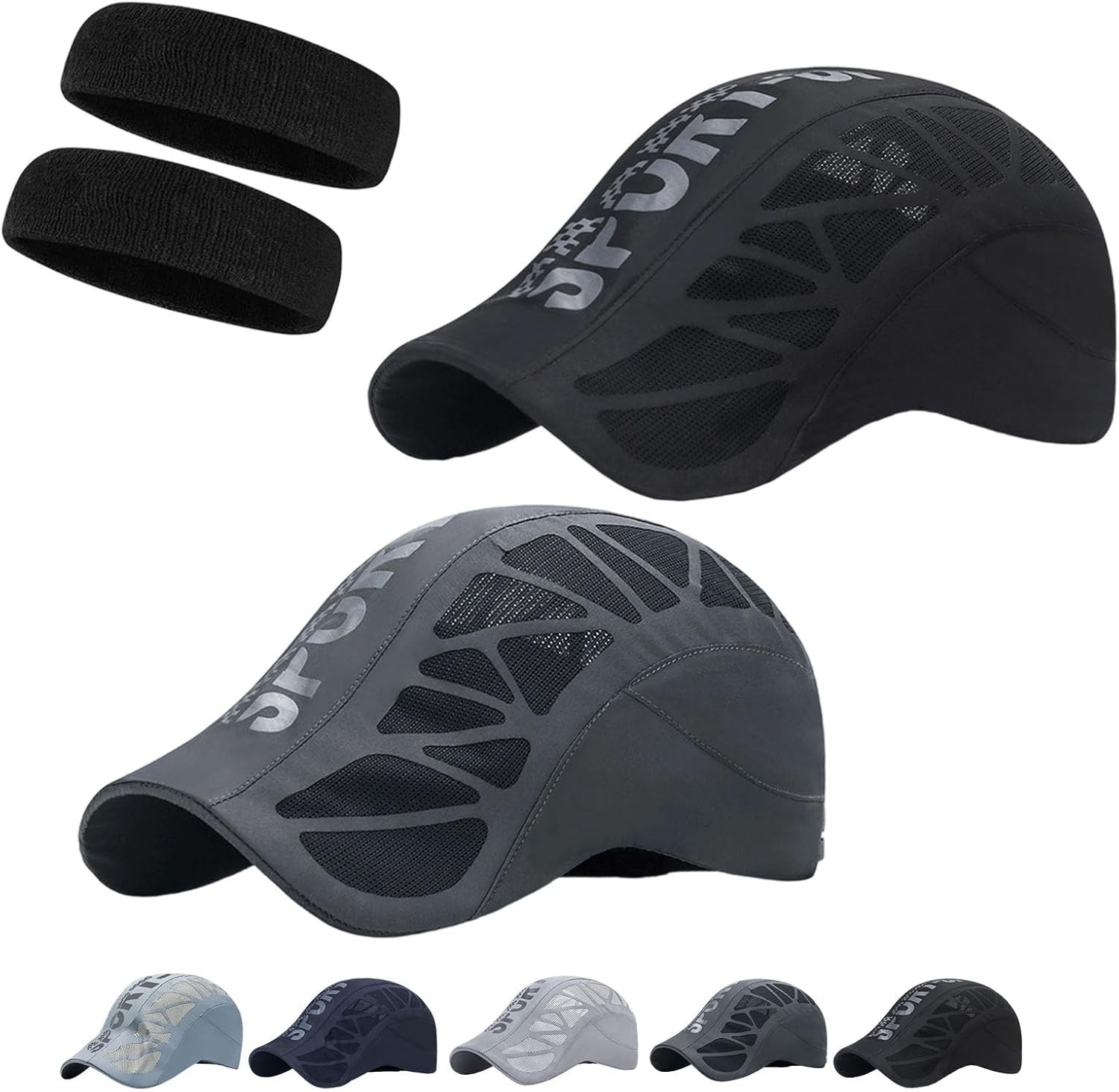 Men’s Outdoor Sport CapTennis Cycling Baseball Cap Breathable Quick Dry Mesh Hat