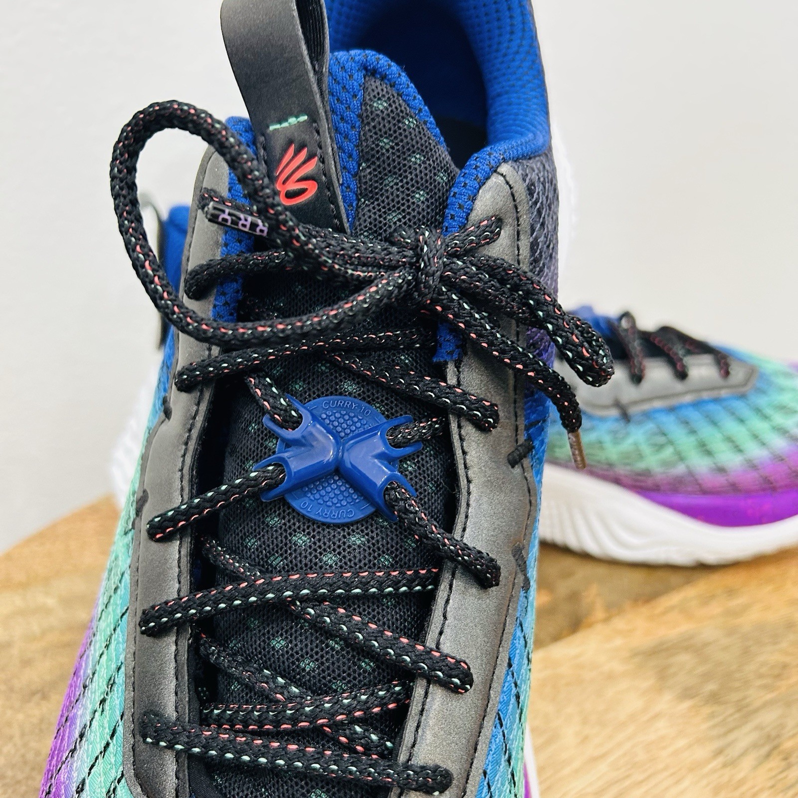 Under Armour UA Curry Flow 10 Low Northern Lights Purple Mens 14.5 3025621-500