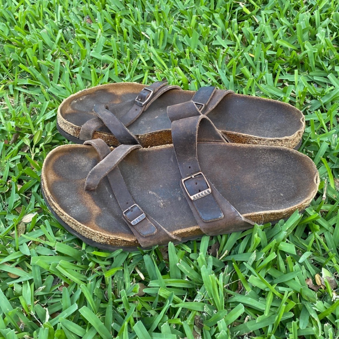 Birkenstock Mayari Oiled Leather Sandals Tobacco Brown Size 41 Womens 10-10.5