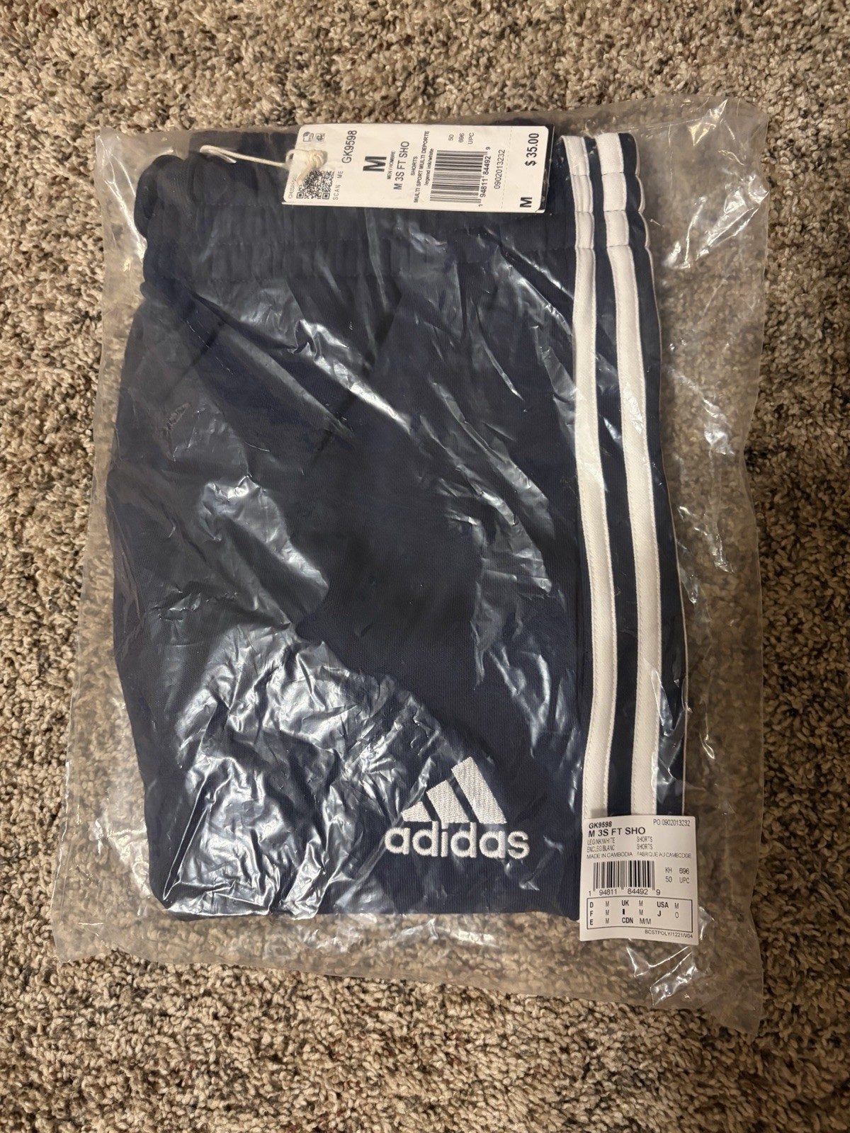 ESSENTIALS FRENCH TERRY 3-STRIPES SHORTS. MEDIUM