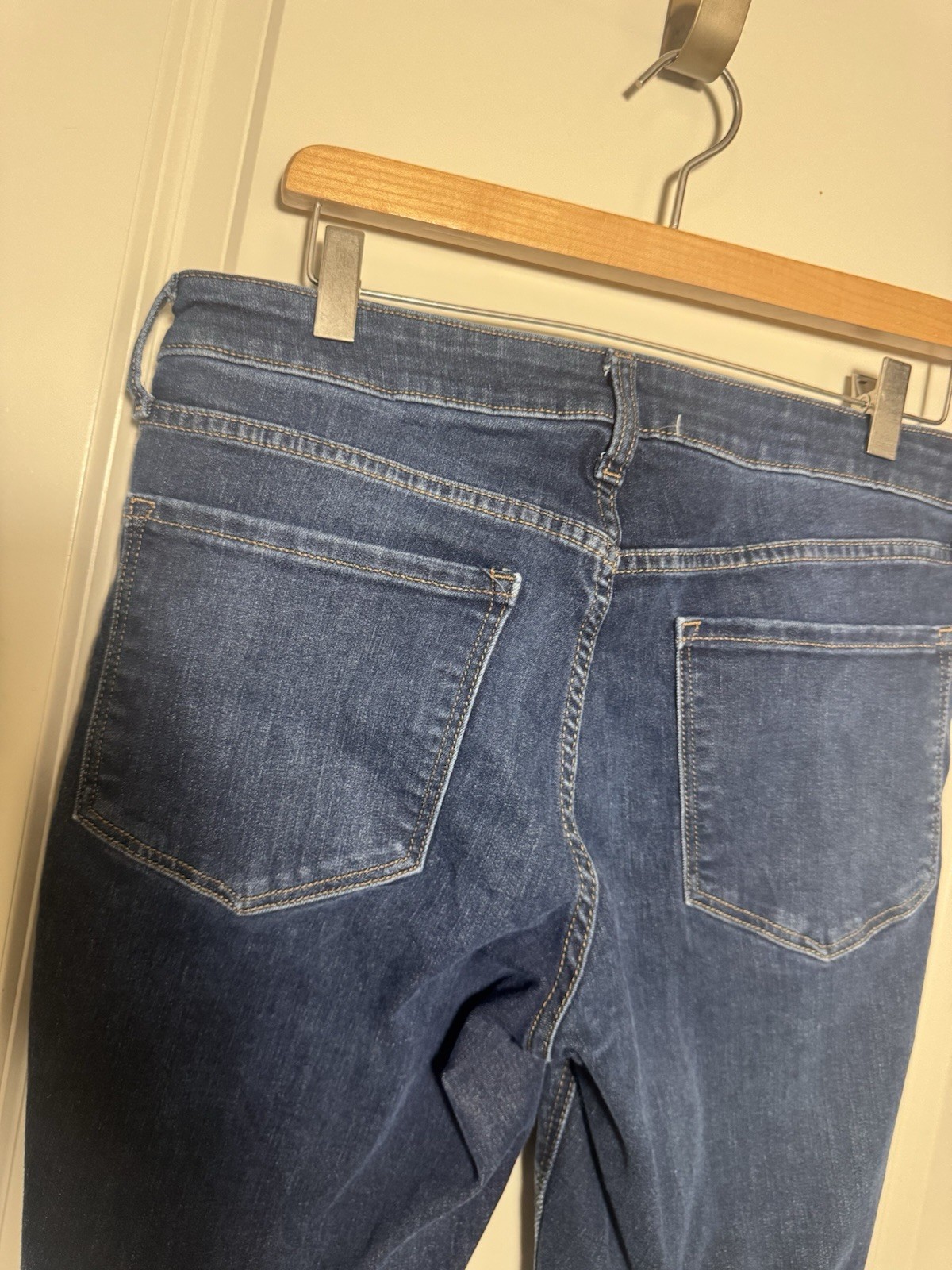 Old Navy Mid Rise Skinny Jeans Blue Dark Wash Stretch 5Pocket Women’s 12 Short