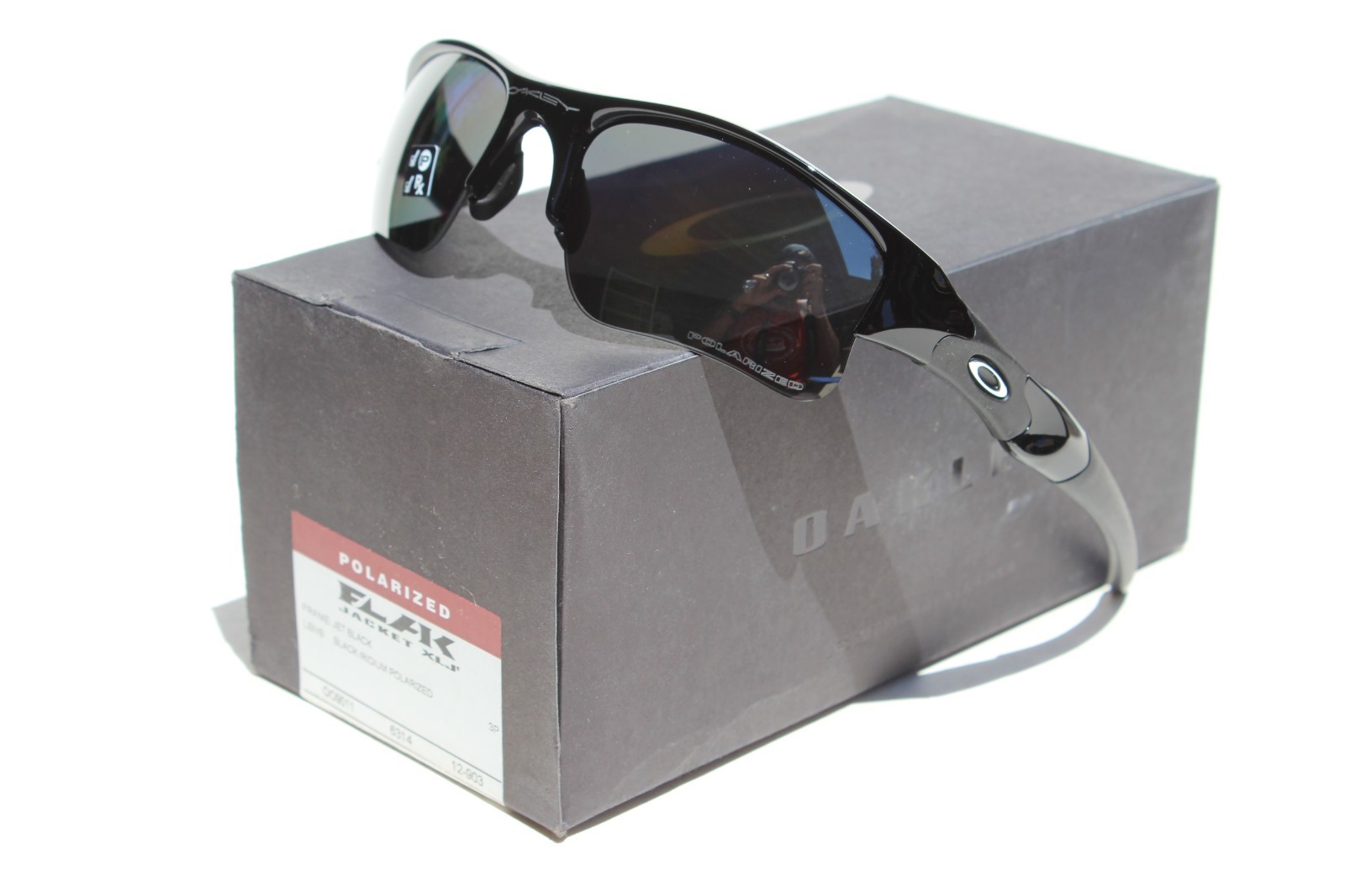 OAKLEY Flak Jacket XLJ POLARIZED Sunglasses Jet Black/Black Iridium 12-903 READ