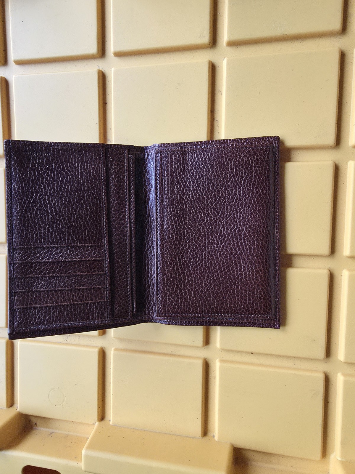 Lancel Women’s Brown Checkbook Wallet Solid Logo Accent Credit Card Slots