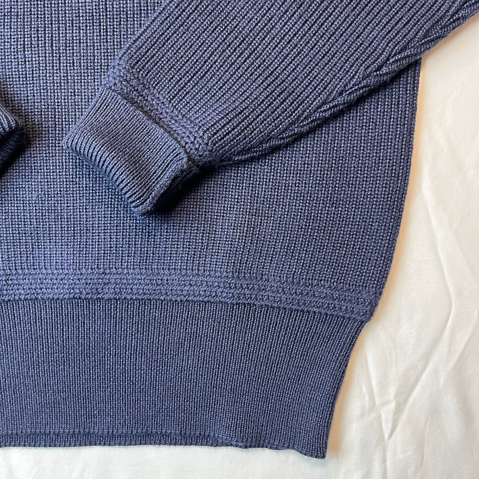 Bronson USN Winter Wool Sweater Pre War Model Knit Sweater Heavy Size 40 – Navy