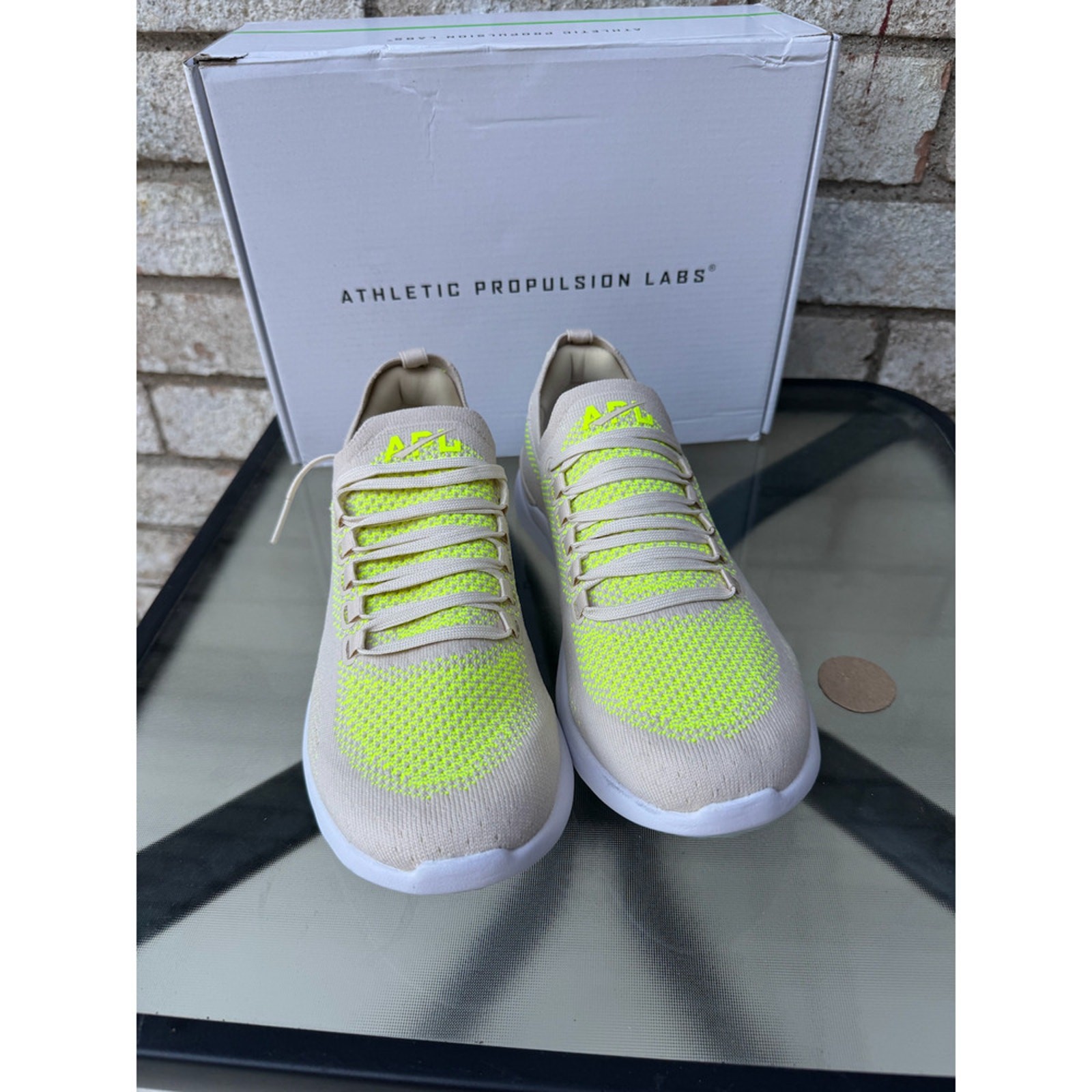 APL Women’s Sneakers Techloom Breeze (Neon Yellow/Beige) Size 8.5