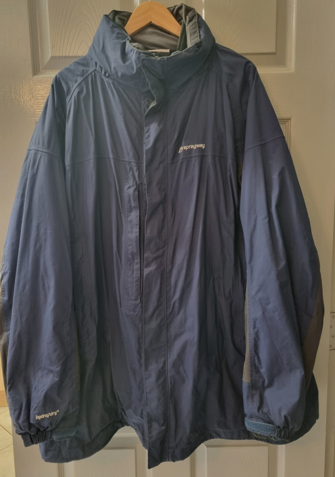Vintage Sprayway Hydro Dry 3 In 1 Waterproof Jacket XXXL Navy Blue Inside Fleece