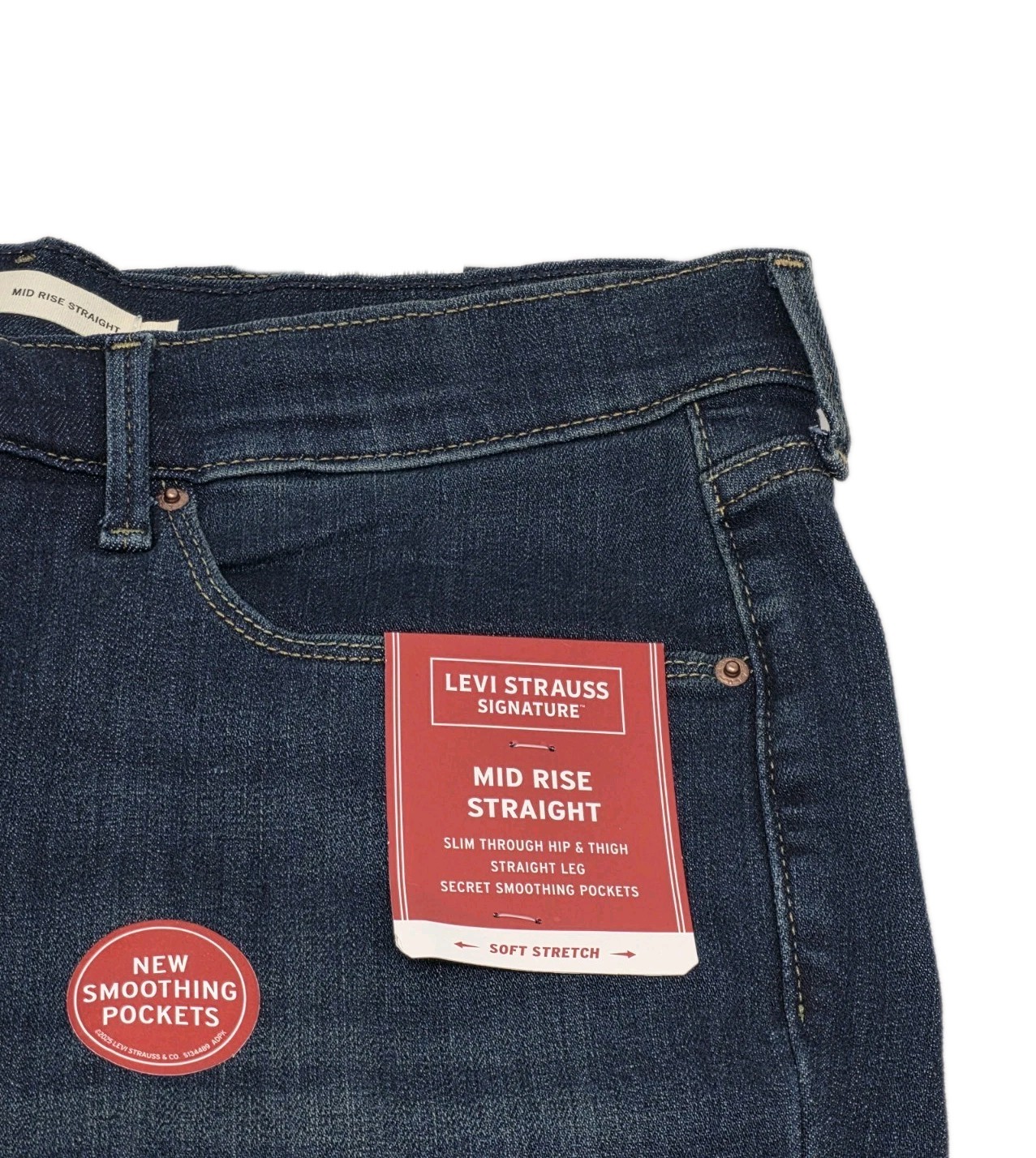 Levis Jeans Womens 14M Midrise Straight Leg 5-Pocket Denim Jeans Stretch 32×32