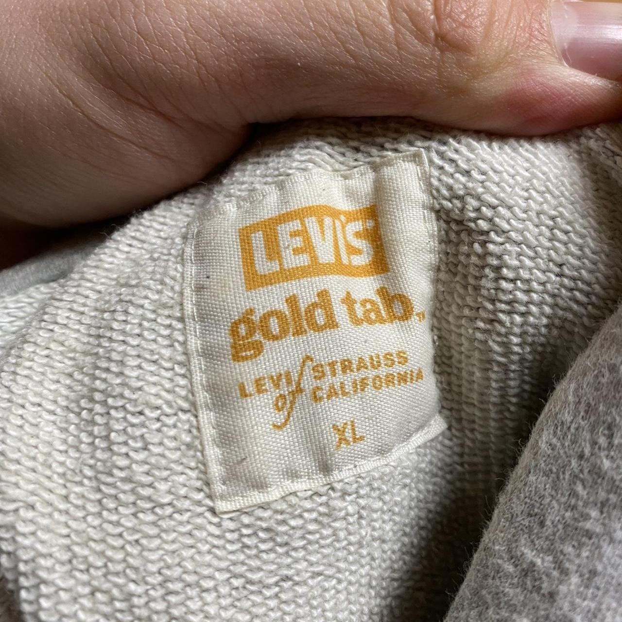 Levis’ Gold Tab Size S 100% Cotton Gray Hoodie With Kangaroo Pocket Size Xl