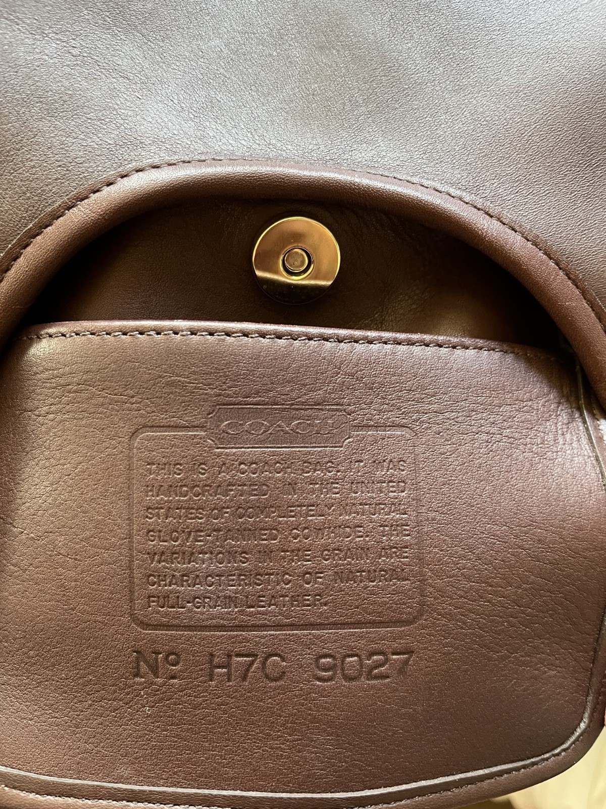 Coach Old 9027 Ergo Handbag Hobo Shoulder Vintage Leather USA Dark Brown w/ Tag