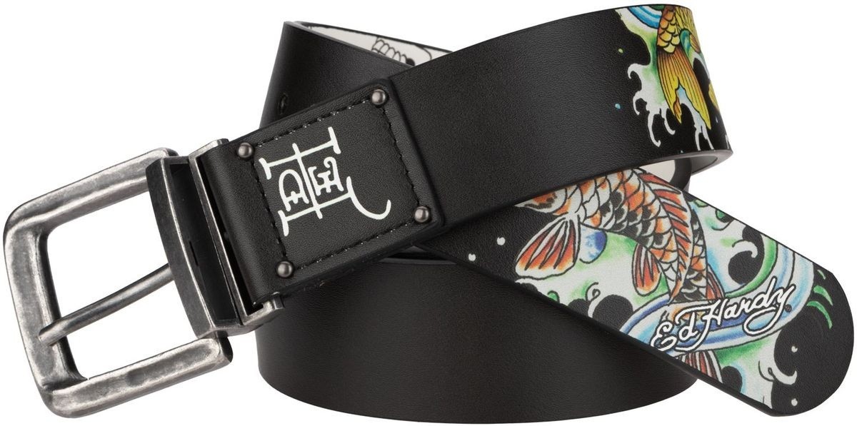 Ed Hardy 38mm Coi and Skull Reversible Belt – BX91623EHQA