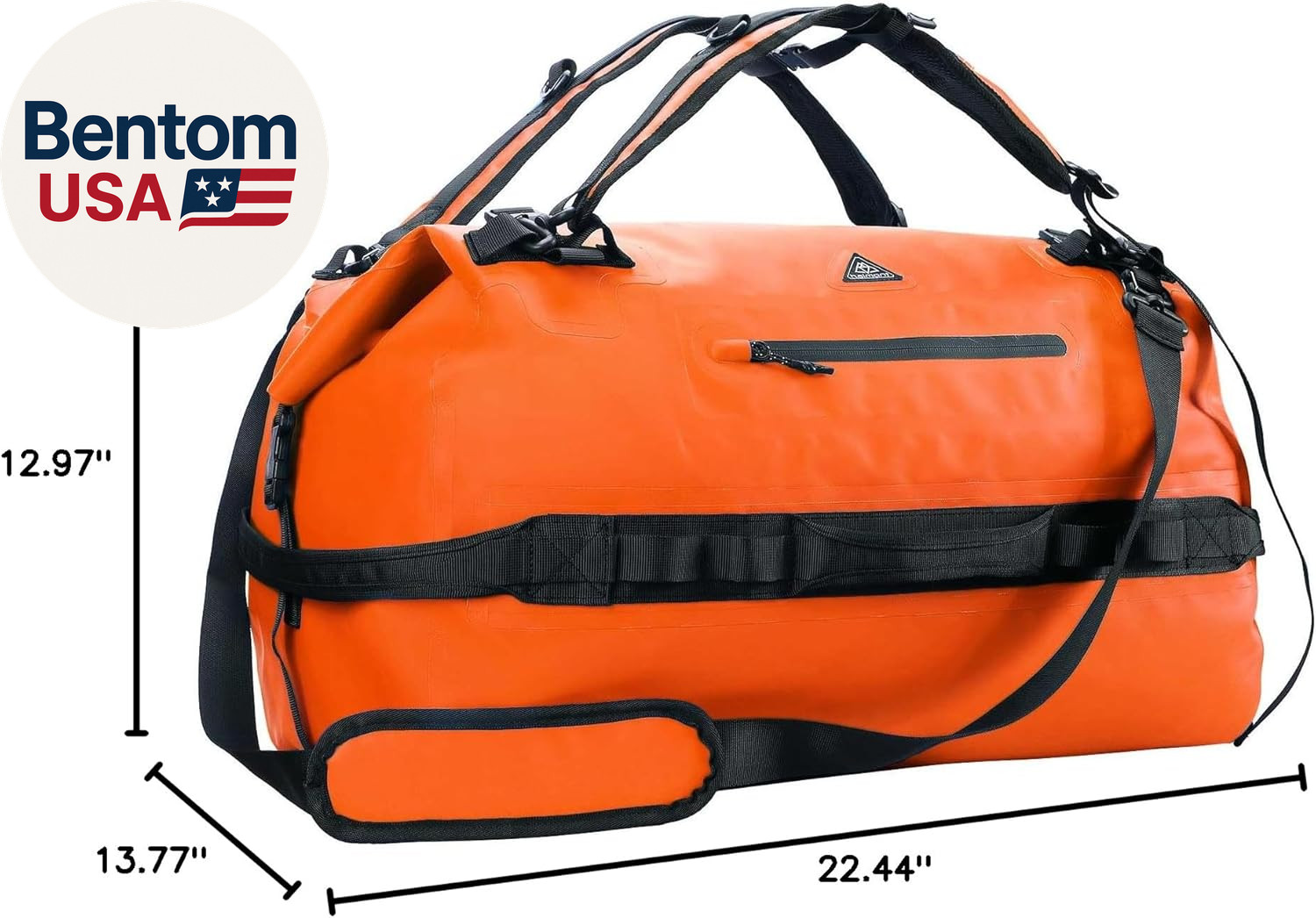 Large Waterproof Duffel Backpack Roll-Top Heavy Duty Dry Duffle Bag for Boating,