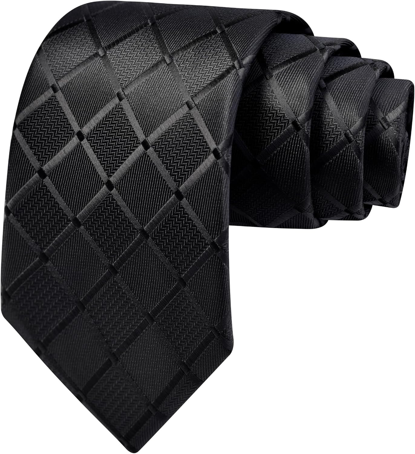 3.15″(8Cm) Fashion Solid Plaid Ties Mens Woven Jacquard Necktie for Wedding