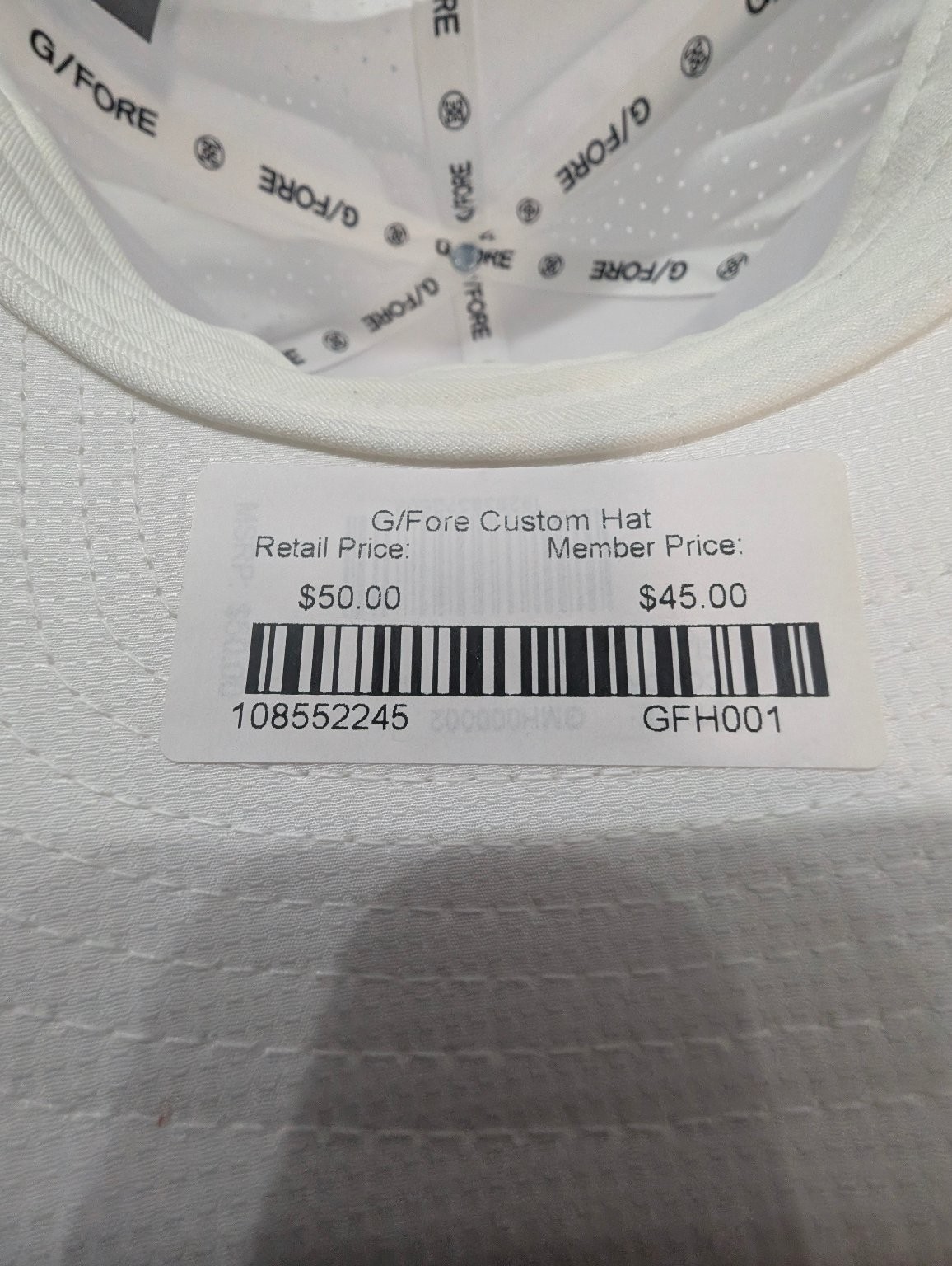 G/FORE 5280 Denver Performance Snapback Hat White Multi-Color Golf Cap Men’s