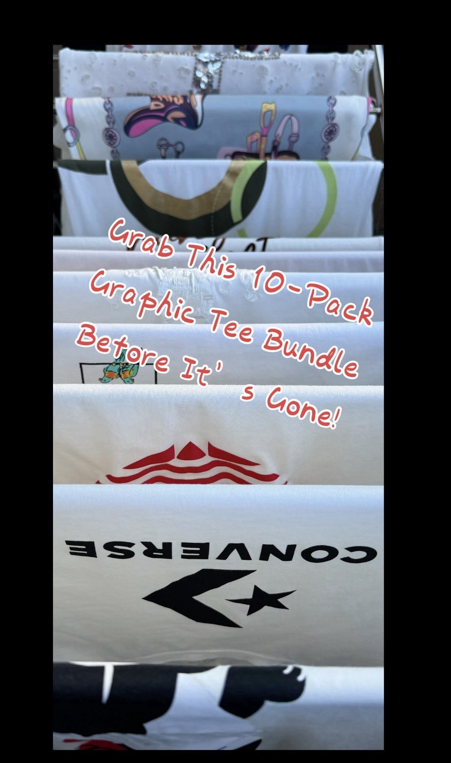 10pcs Bundle Assorted Brand T-Shirts, Pre-owned Excellent Condition, Size S/M