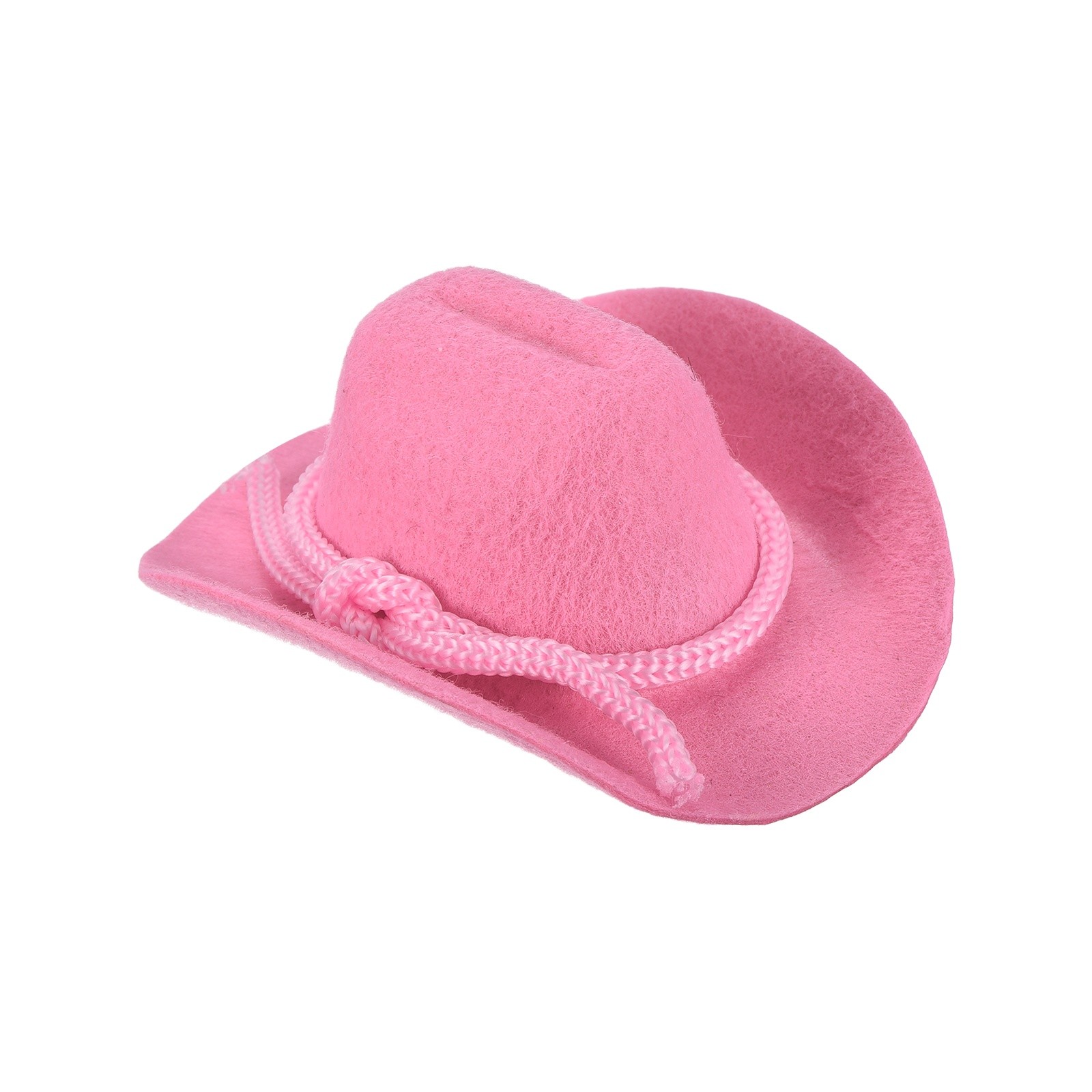 Pink Mini Cowboy Hats for Crafts Dolls Wedding, 8.5cm x 7.1cm x 4cm