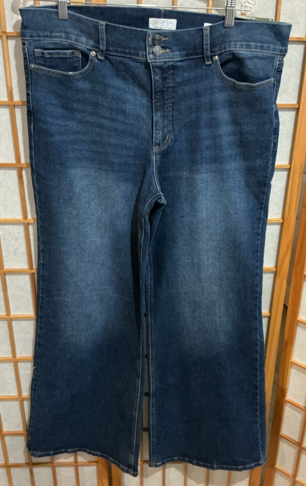 Sophia Vergara Jeans Super High Rise Wide Leg Margot Womens Size 18 NWT