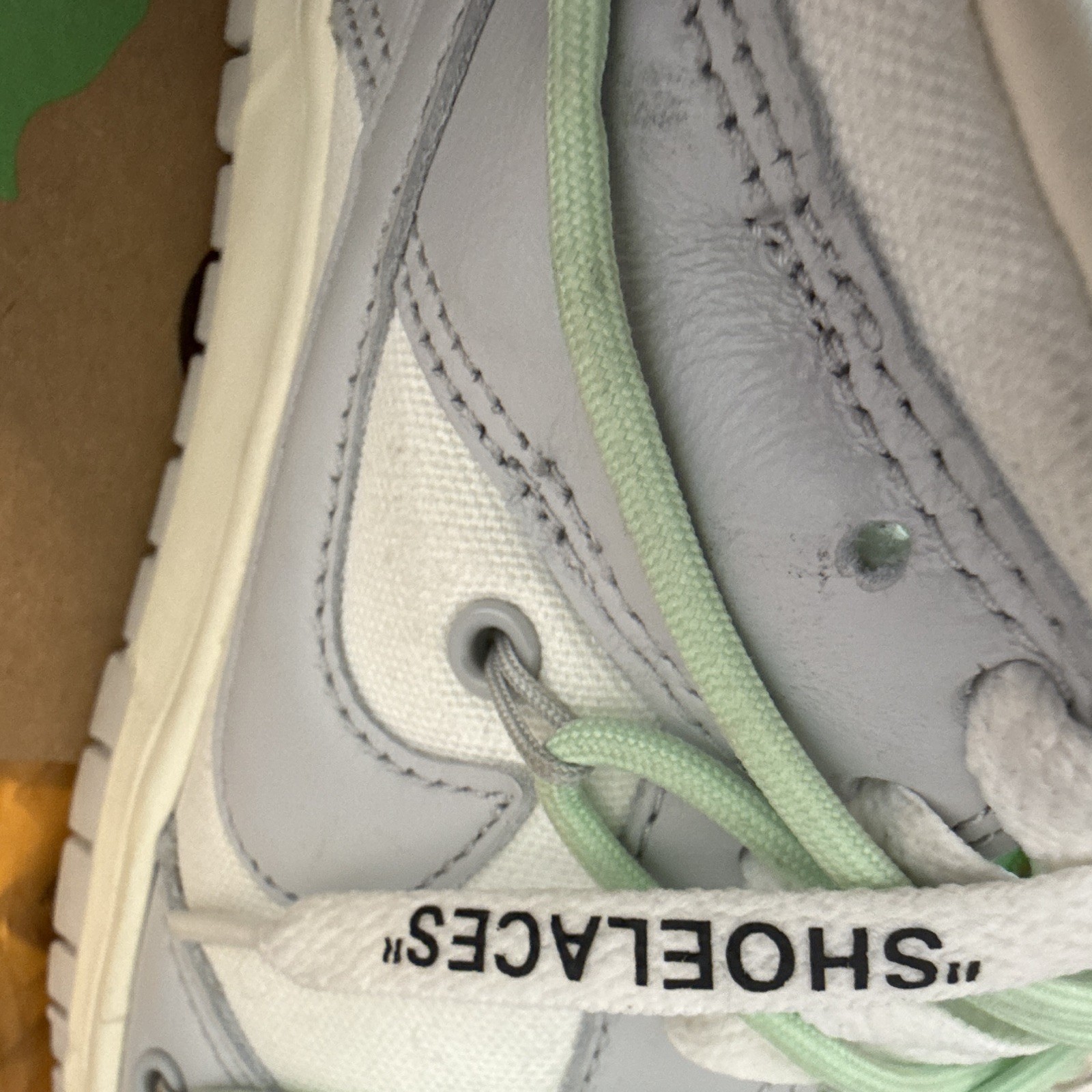 Nike Dunk Low Off-White White/Green Lot 07 of 50