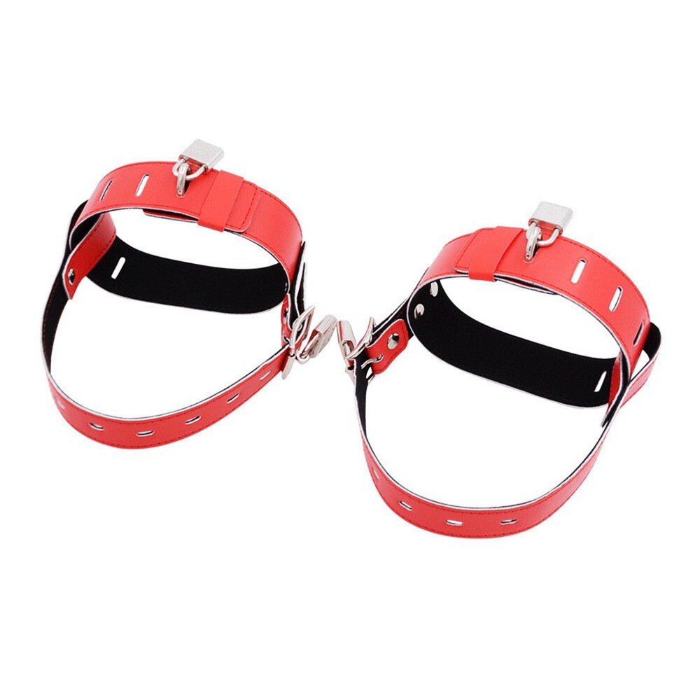 PU Leather Locking Belt Ankle Cuffs Fixed High Heel Shoe Straps