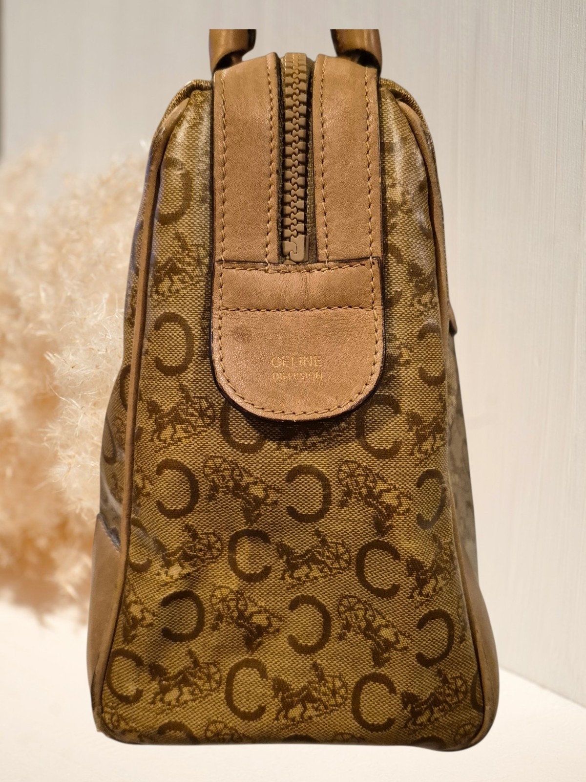 Vintage CELINE C Macadam Boston Bag