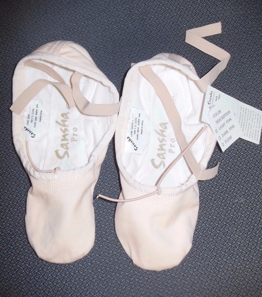 Canvas Ballet shoe Original Canvas split sole light pink Sansha Pro 1C