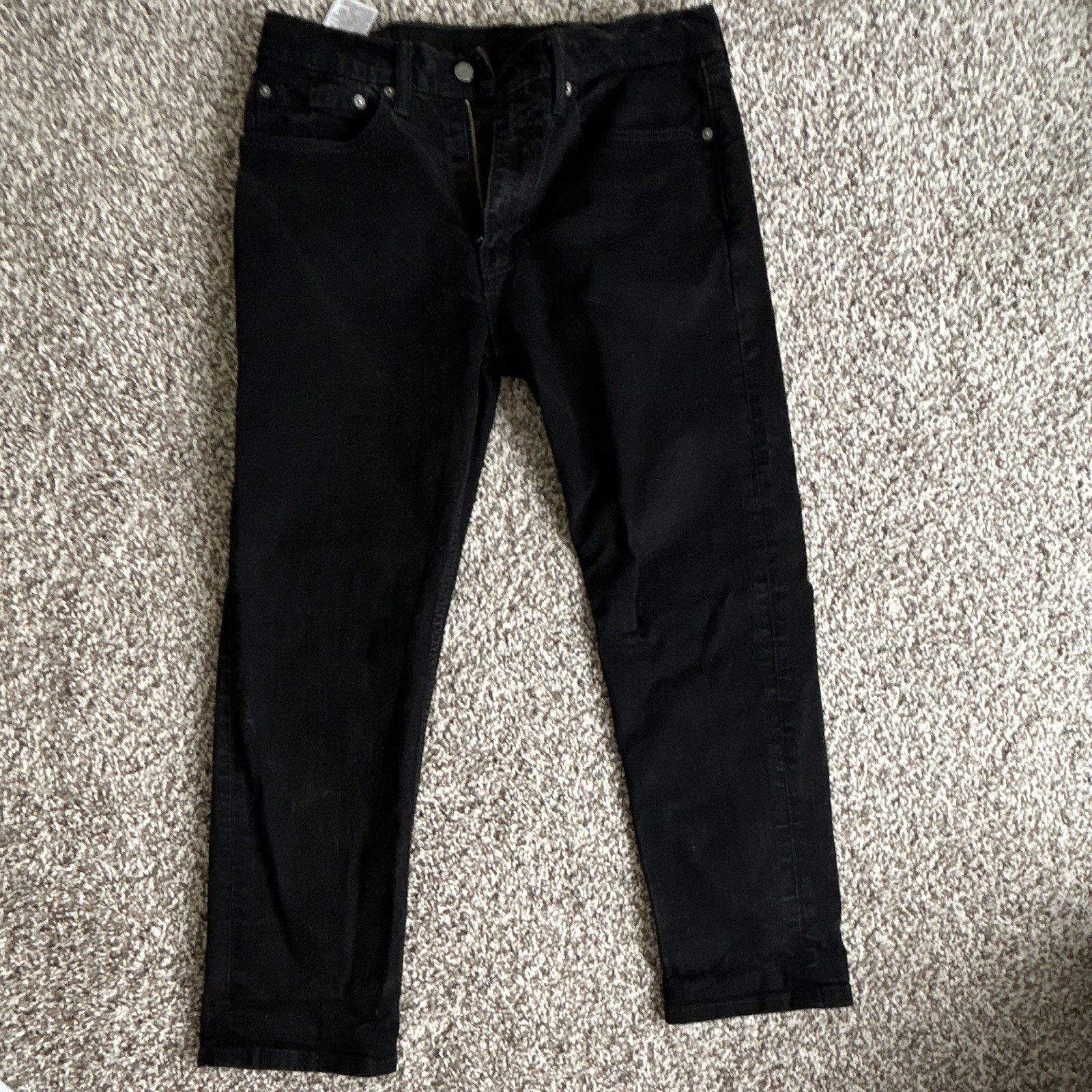 Levi’s Men’s 5-Pocket Tapered Jeans Black Dark Wash Mid Rise Size 30