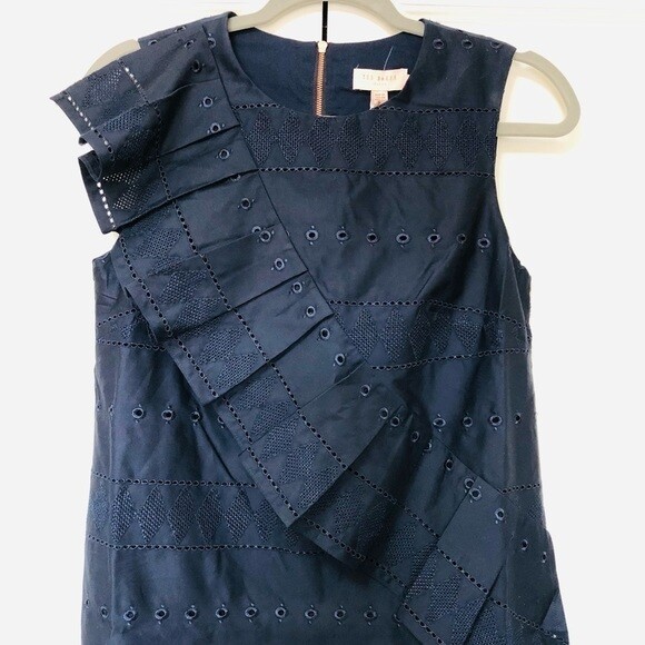 Ted Baker Forelli Ruffle Embroidered Top
