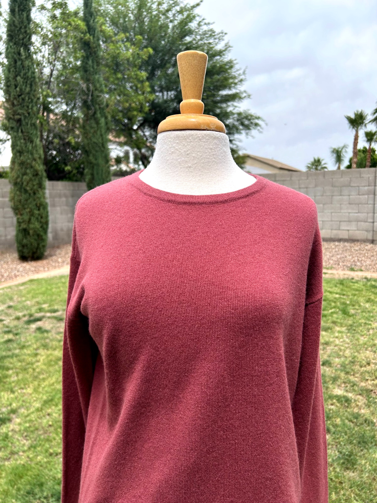 Van Winkle & Co Cashmere 2 PC Lounge Set Womens M Rosewood $276 Luxurious NWT