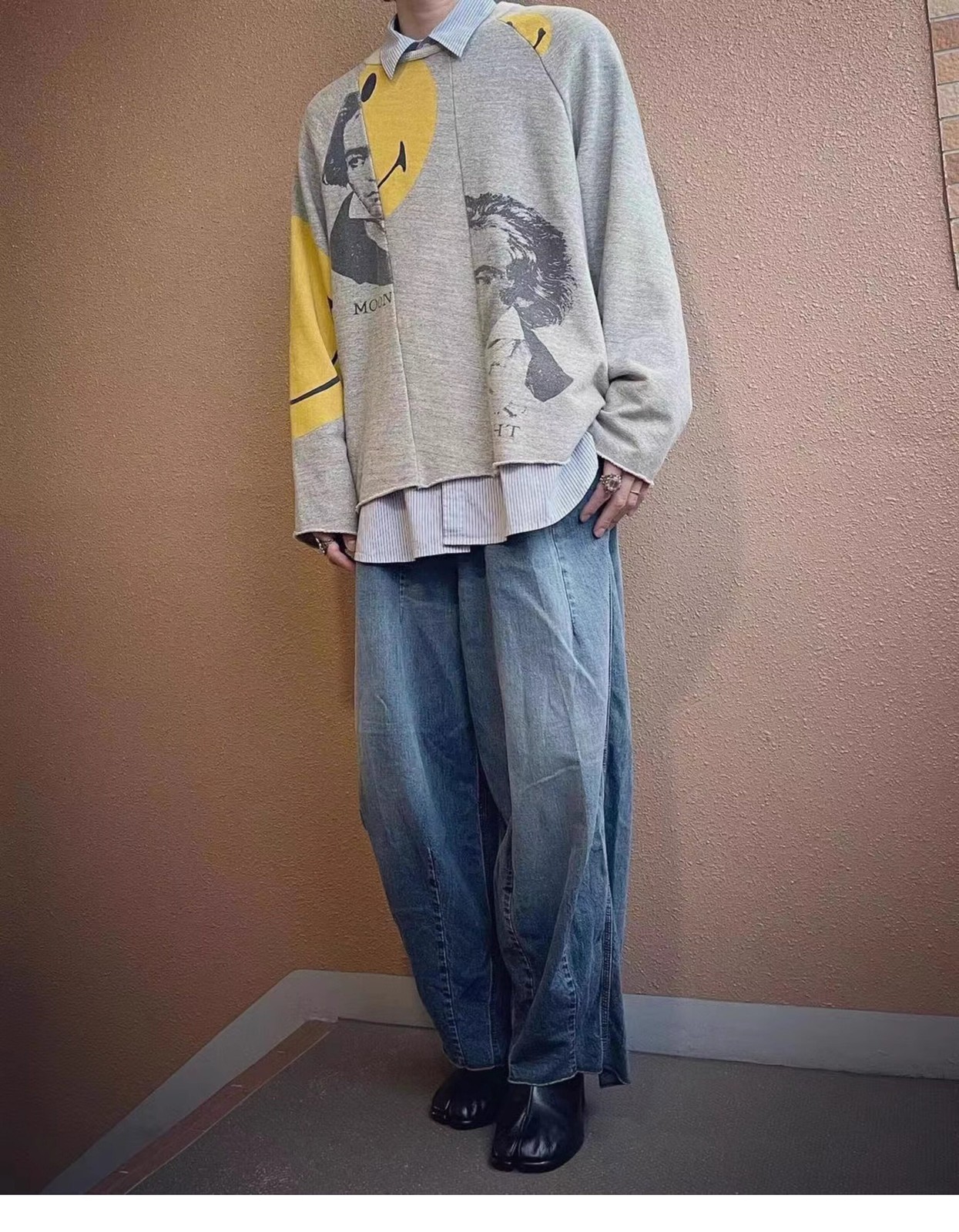 Needles 24SS Vintage Washed Denim Pants Relaxed Streetwear