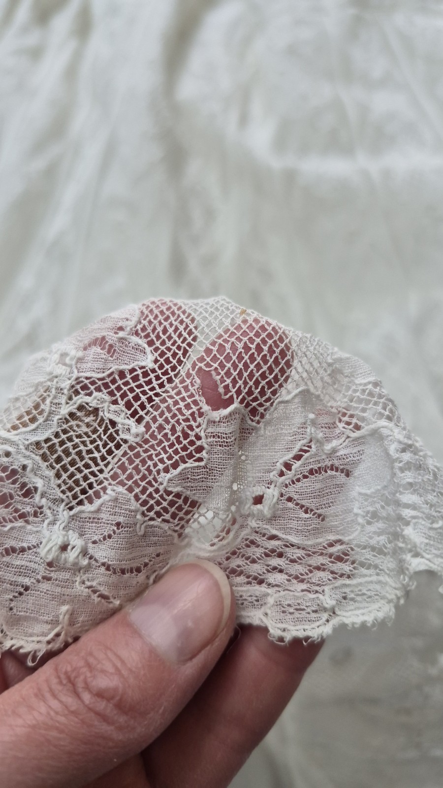 Antique 1900’s White Cotton & Lace Princess Petticoat Slip Dress – Size XXS