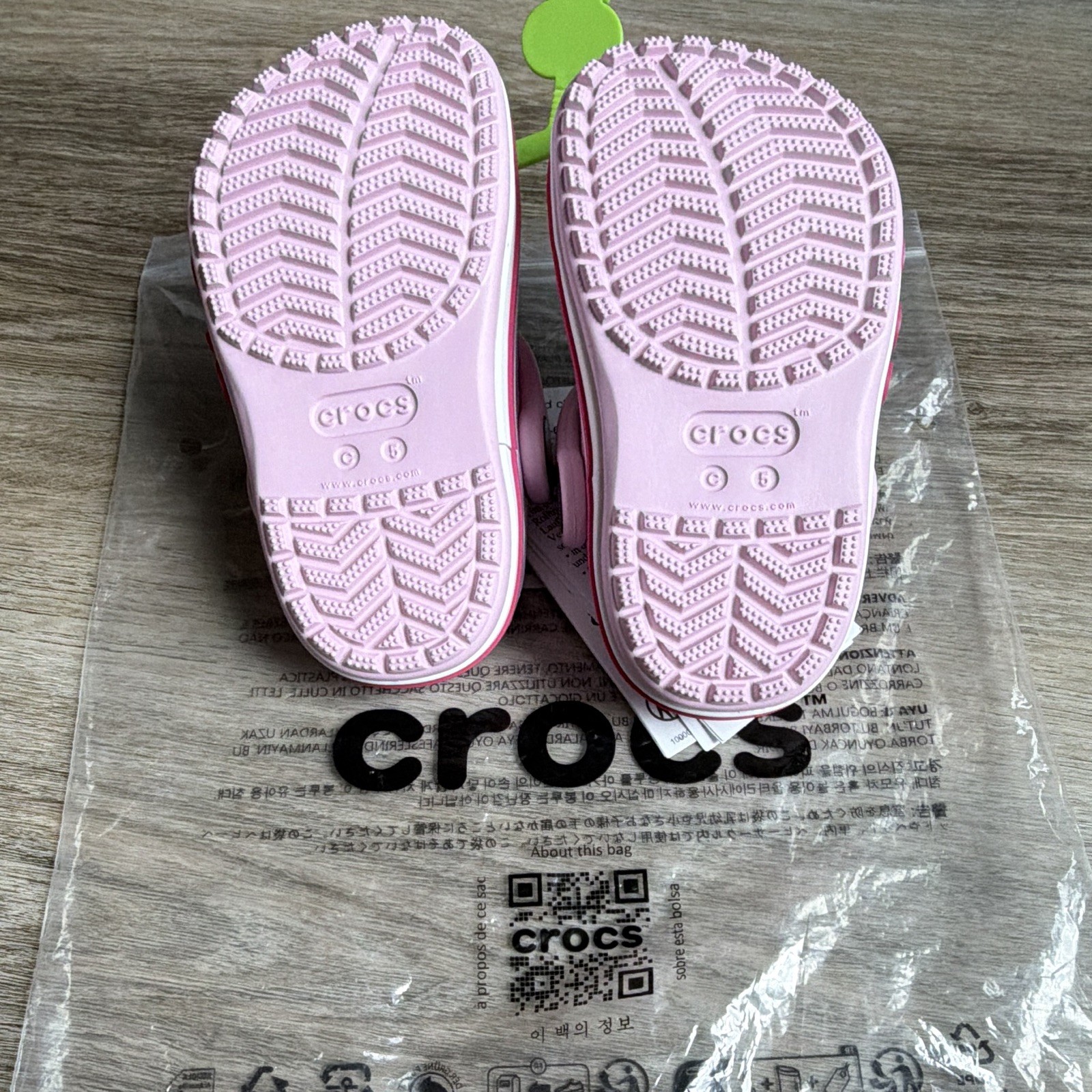 Crocs Bayaband Clog Kids Pink Adjustable Strap US 5 EU 20-21 207018-6TG