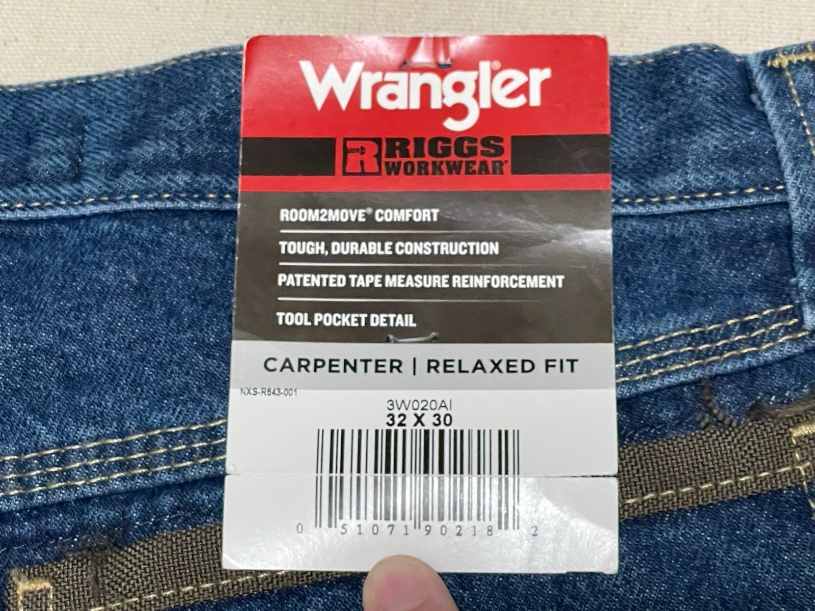 Wrangler Riggs Carpenter Pants Mens 32×30 Blue Workwear Relaxed Fit Utility NWT